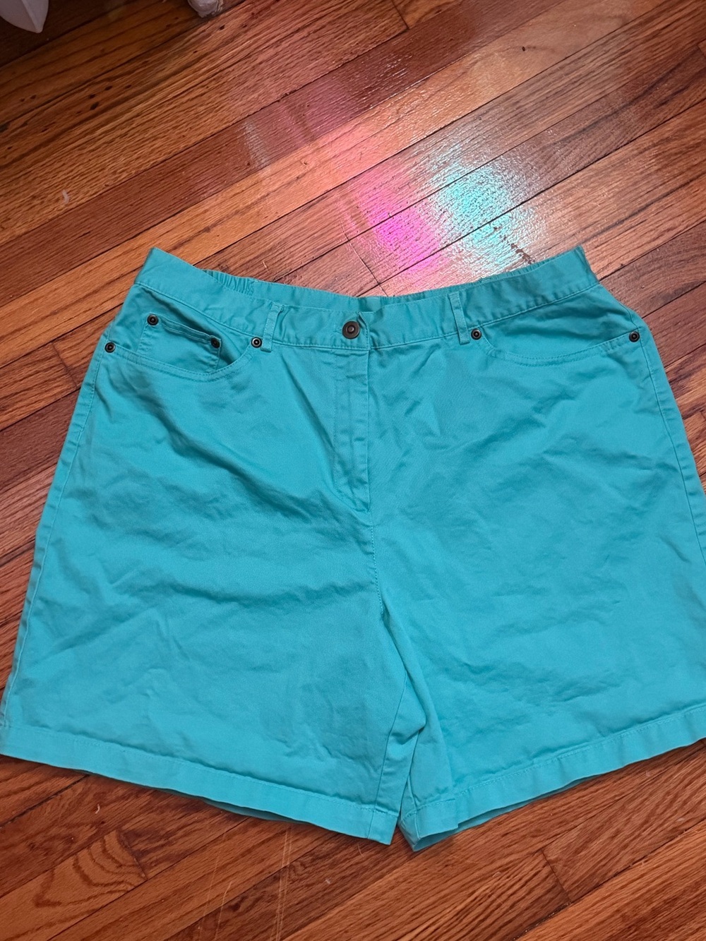 Ruby Rd. Teal Cotton Shorts
